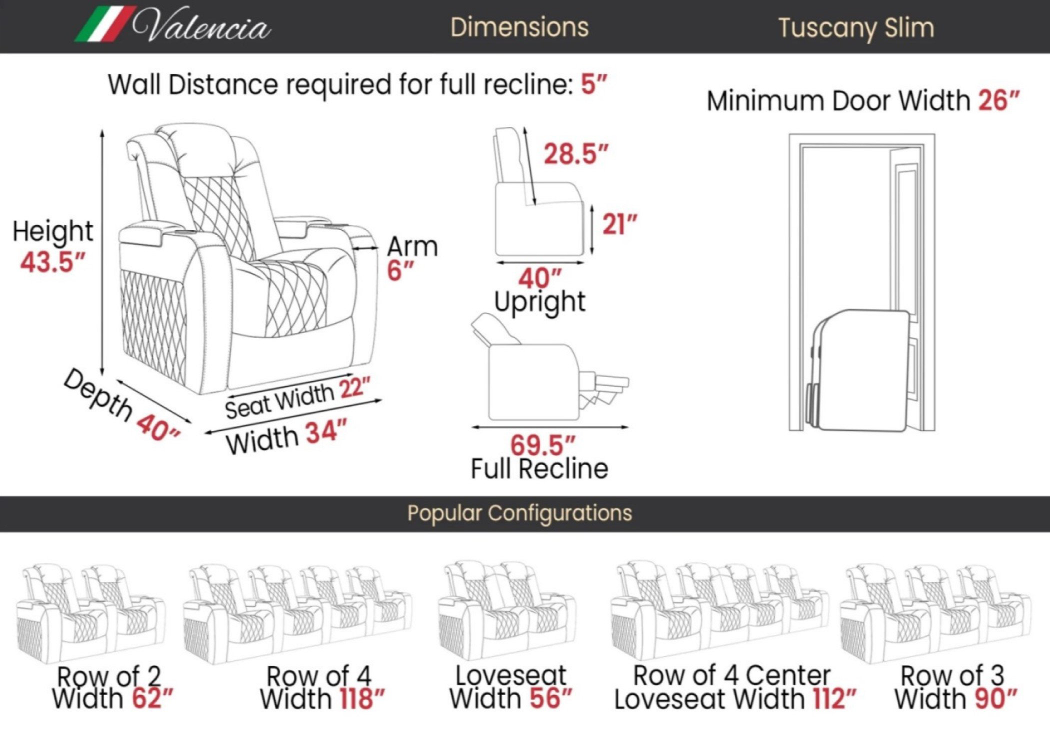 Valencia Theater Seating Valencia Tuscany Slim Ultimate Luxury Edition ...