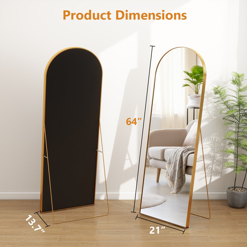 Miroir pleine grandeur, Or, 64 po x 21 po