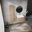 Meuble-lavabo mural 24 po avec lavabo et armoire latérale, portes à fermeture en douceur pour un grand espace de rangement-126233031