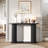 Fluted Console Table, 42.5 Inch Narrow Wood Entryway Table with Storage Shelf, Sofa Table Behind the Couch, for Hallway, Living Room, Foyer, Entrance, Black-123796951