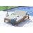 Farmhouse-Styled Wooden Outdoor Sunbed For Ultimate Relaxation Outdoor Daybed Seating 2 People For Poolside, Garden And Backyard