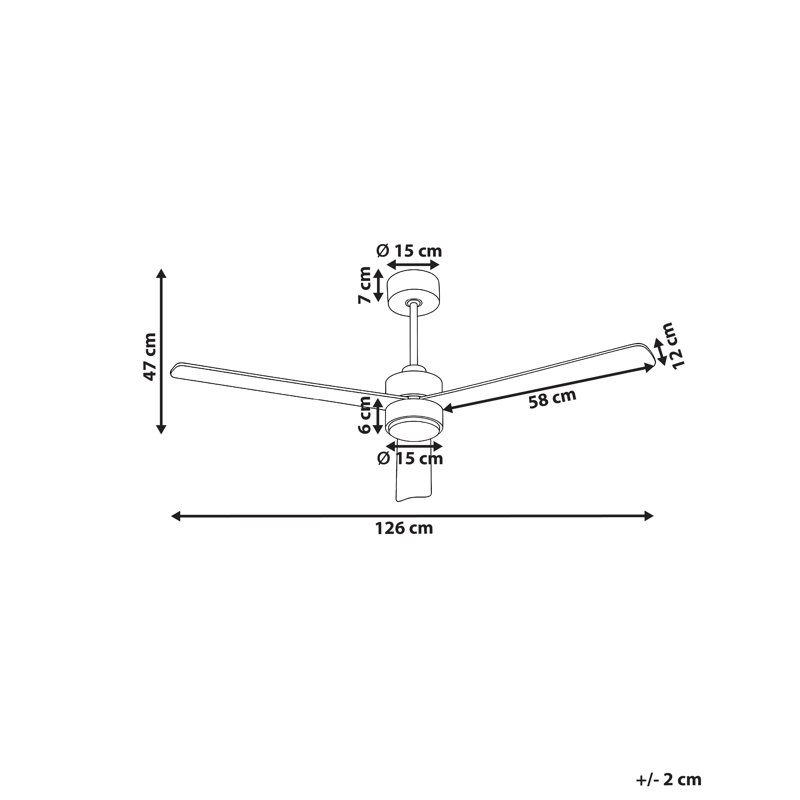 126cm Ceiling Fan with LED Lights