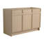 Meuble-lavabo autoportant 48 po et 3 portes d'armoire à fermeture en douceur (emballage KD) - sans le lavabo