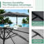 Grand parasol de patio extérieur 180 po x 108 po avec base-1257964031