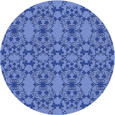 Tapis damassé bleu