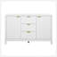 Buffet à motif ondulé - 3 tablettes réglables, 3 tiroirs et portes à fermeture en douceur, console de rangement avec poignées en métal, convient pour le bureau, le couloir et le salon, 3 couleurs-1907263764