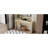 TREXM Rustic Console Table With 3 Fluted Drawers  Solid Wood Veneer Entryway Table Featuring Natural Wood Grain For Living Room, Hallway (Apricot)-124923138