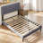 Upholstered Bed Frame with Adjustable Headboard-950108255