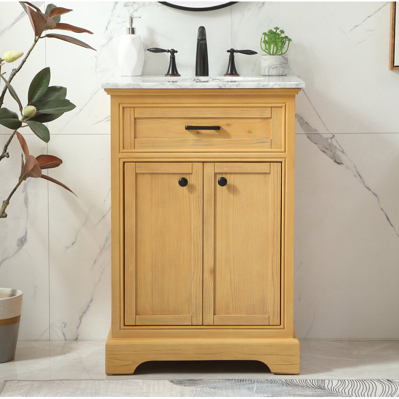Ensemble de meuble-lavabo simple 24 po Hermes, Bois naturel