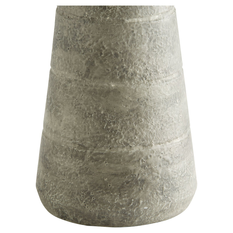 Thera Handcrafted Ceramic Table Vase, 16.75" H x 7" W x 7" D, Gray