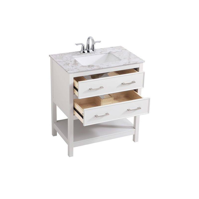 Ensemble de meuble-lavabo simple 30 po Martins, Blanc