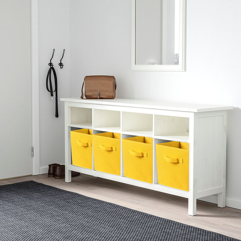 Sorbus 6 Pack 11" Foldable Fabric Storage Cube Bins with Handles, Yellow