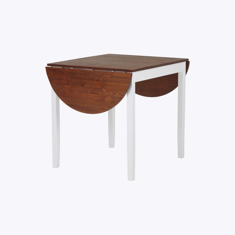 Table pliante en bois massif 55 po - Conception à abattants peu encombrante (brun)