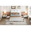 Grand lit plateforme avec 2 grands tiroirs et un lit gigogne simple en blanc - idéal pour les chambres modernes et spacieuses.-296978751
