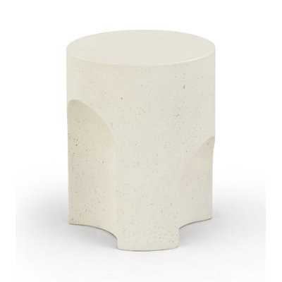 Olira Concrete and Fiberglass Indoor Outdoor End Table