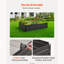 Jardinière surélevée en métal, 204 x 91 x 46 cm, en acier galvanisé, fond ouvert, grise