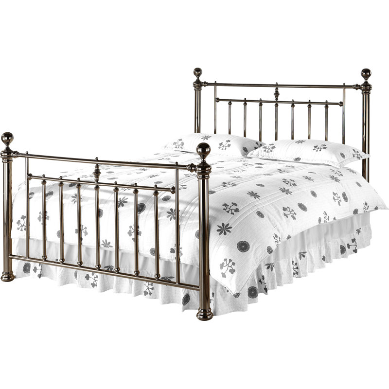 Hiruela Metal Storage Bed, Double (4'6), Black Nickel