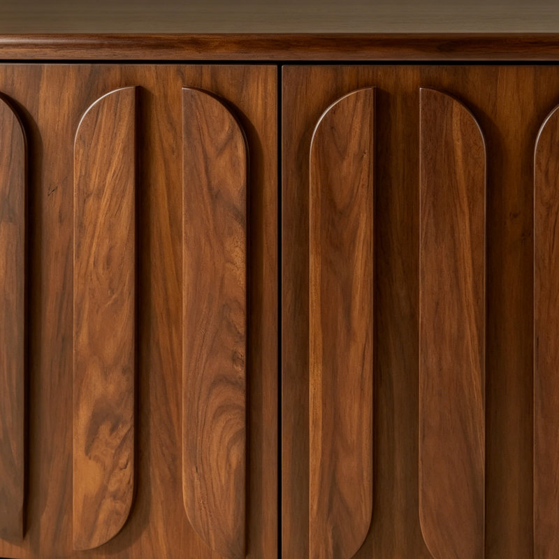Buffet grande capacité de style minimaliste, Walnut