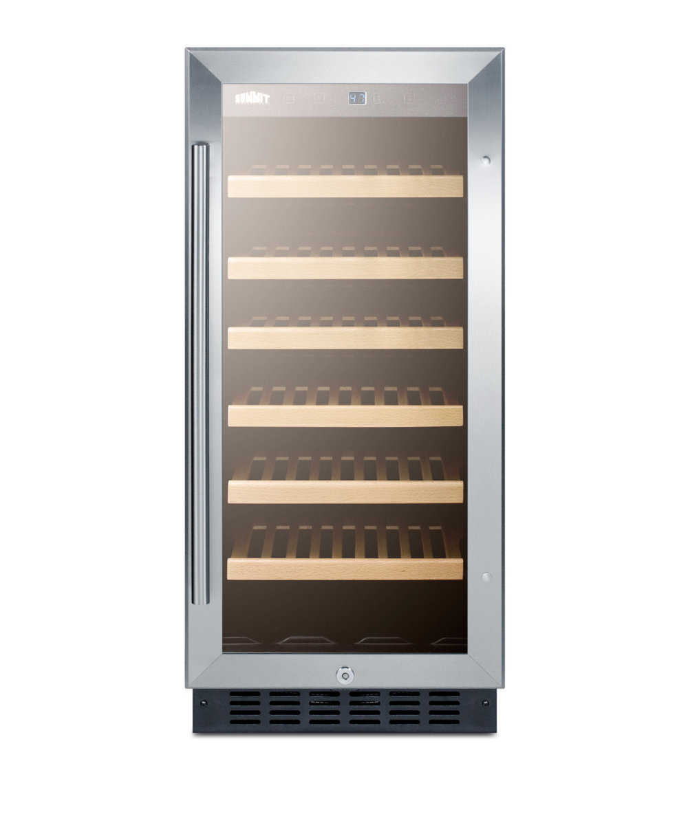 Summit Appliance Single Zone 14.75'' 33 Bottle Wine Refrigerator with Reversible Door | Fridge.com