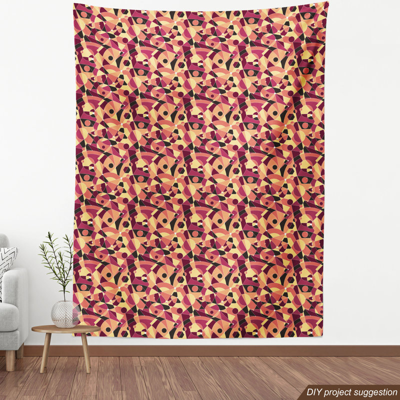 Tissu mid-century, H 36 po x l 58 po x P 1 po