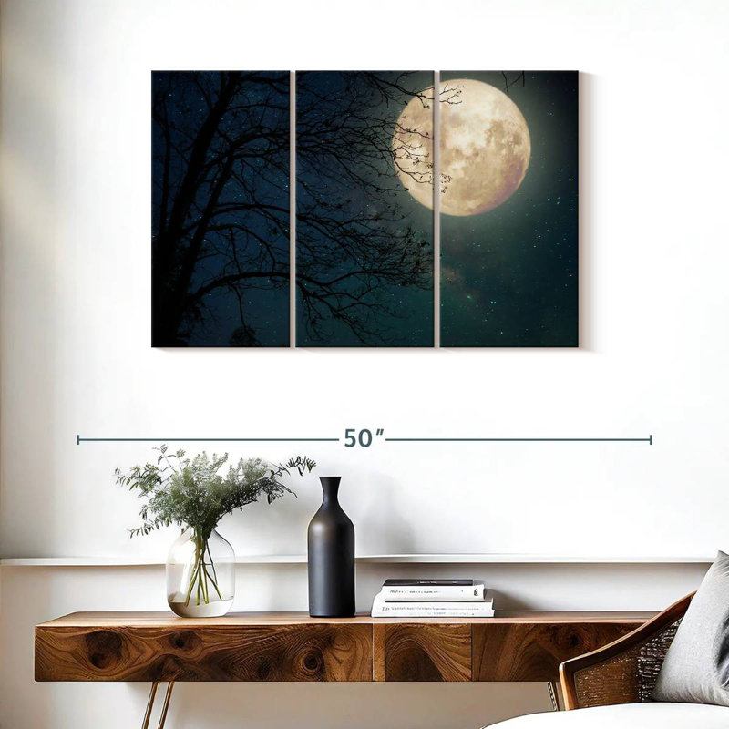 Oberle Starry Sky Full Moon, 24" H x 38" W