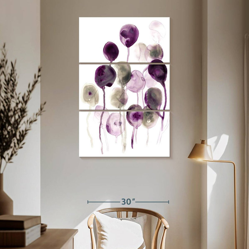 Avery Plum Pods I, 65" H x 42" W