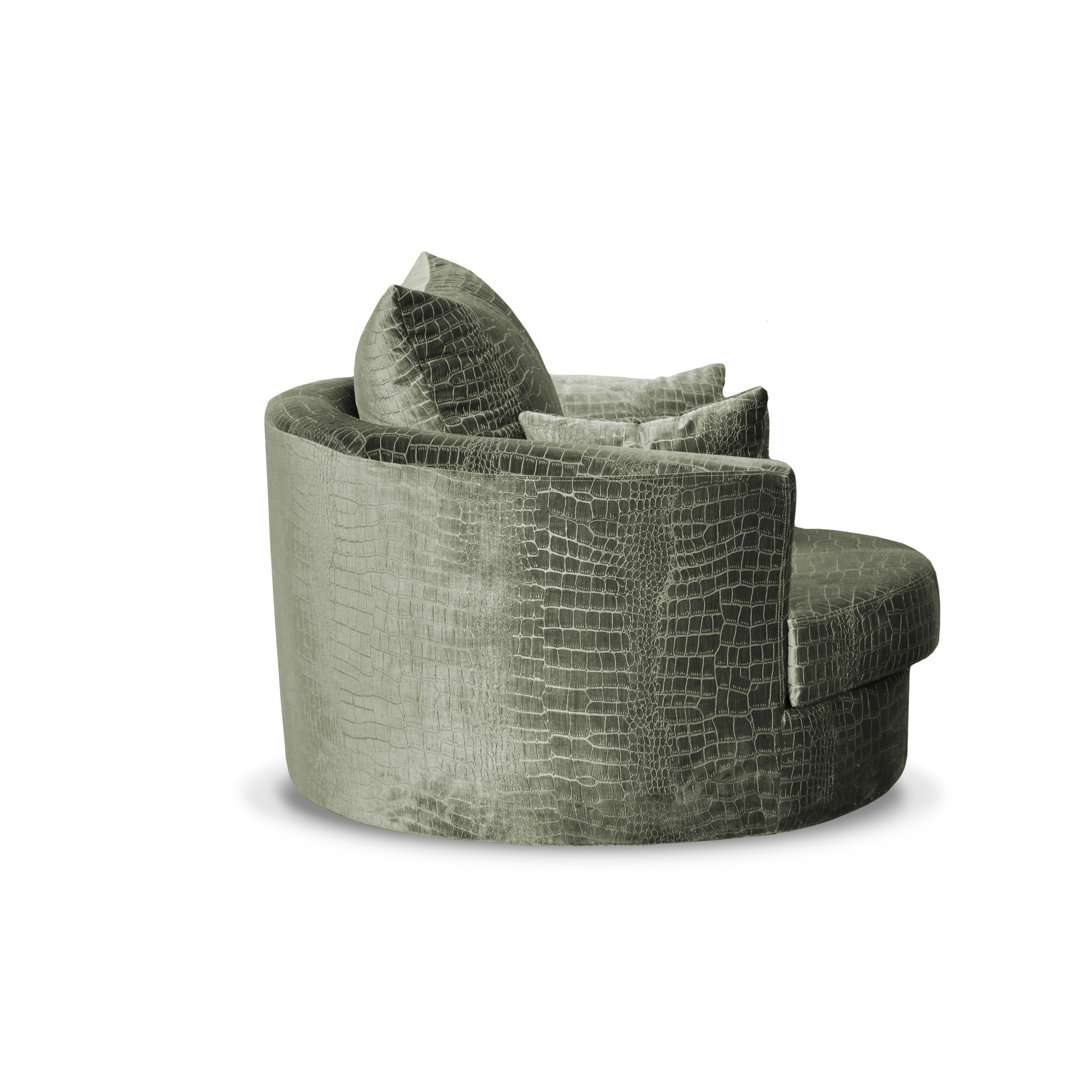 Upholstered Swivel Armchair