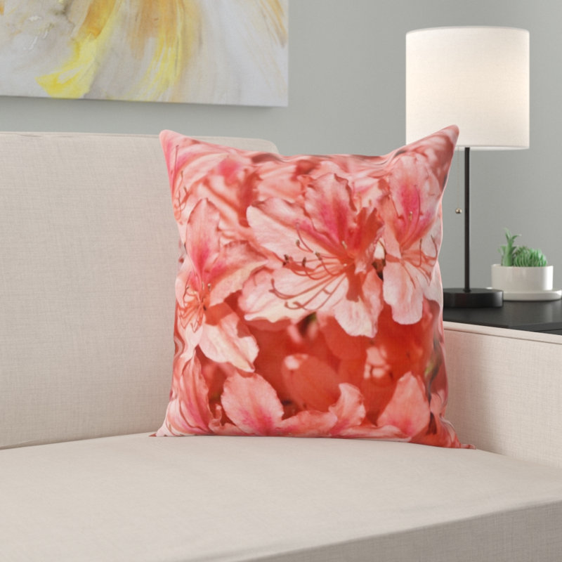 Coussin décoratif rhododendron