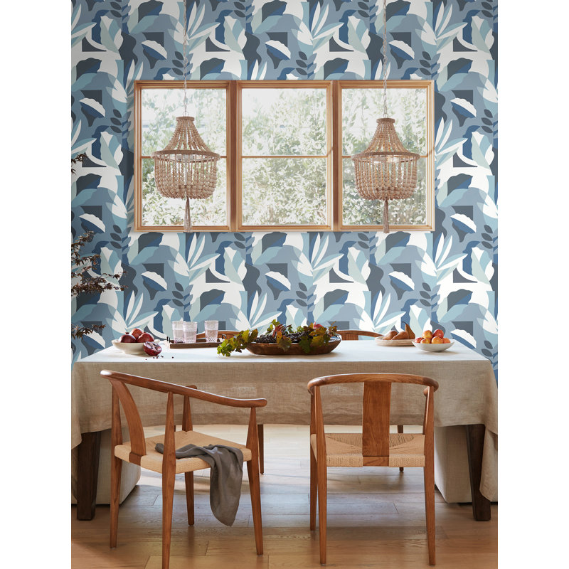 Papier Colle Wallpaper, Blue