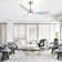 Loritta 52'' 3 - Blade Large Indooor Ceiling Fan With Light Kit and Remote, 3 LED Colors, 6 Speed Noiseless DC Motor, Timer
