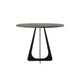 Saralou Round Stone Top Metal Base Dining Table