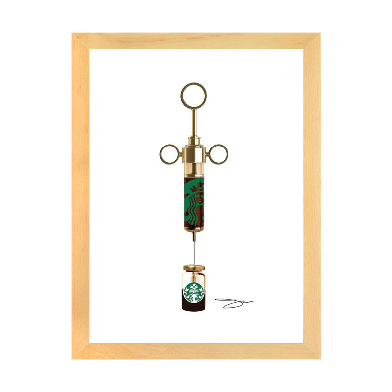«Shot Of Caffeine» par Studio One - impression d'art graphique, H 32 po x l 24 po x P 1 po, Blanc