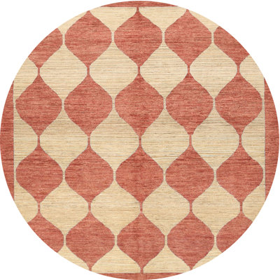 Tapis contemporain rouge / beige