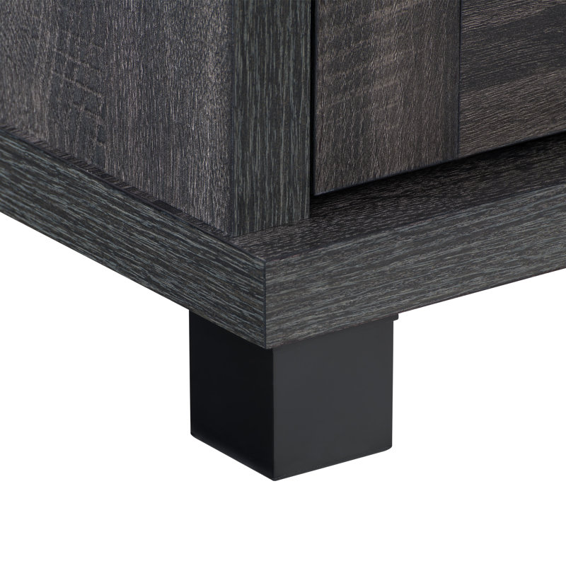 Meuble télé pour téléviseur de 88 po ou moins Legg, Gris foncé