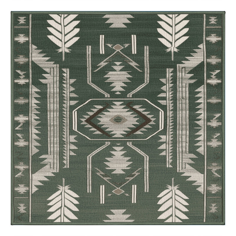  Tapis lavable Sagebrush Southwestern, Carré 8 pi
