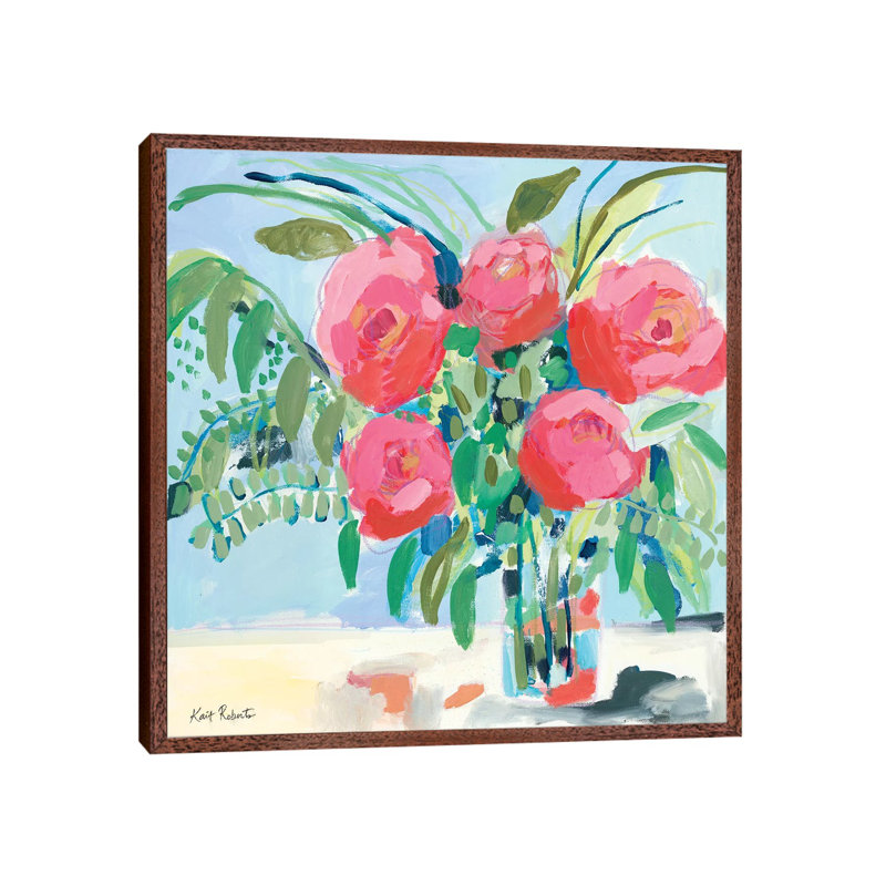 Look How Far We’Ve Come by Kait Roberts - Painting on Canvas, 45.72cm H x 45.72cm W x 3.81cm D, Classic Brown Wood Framed
