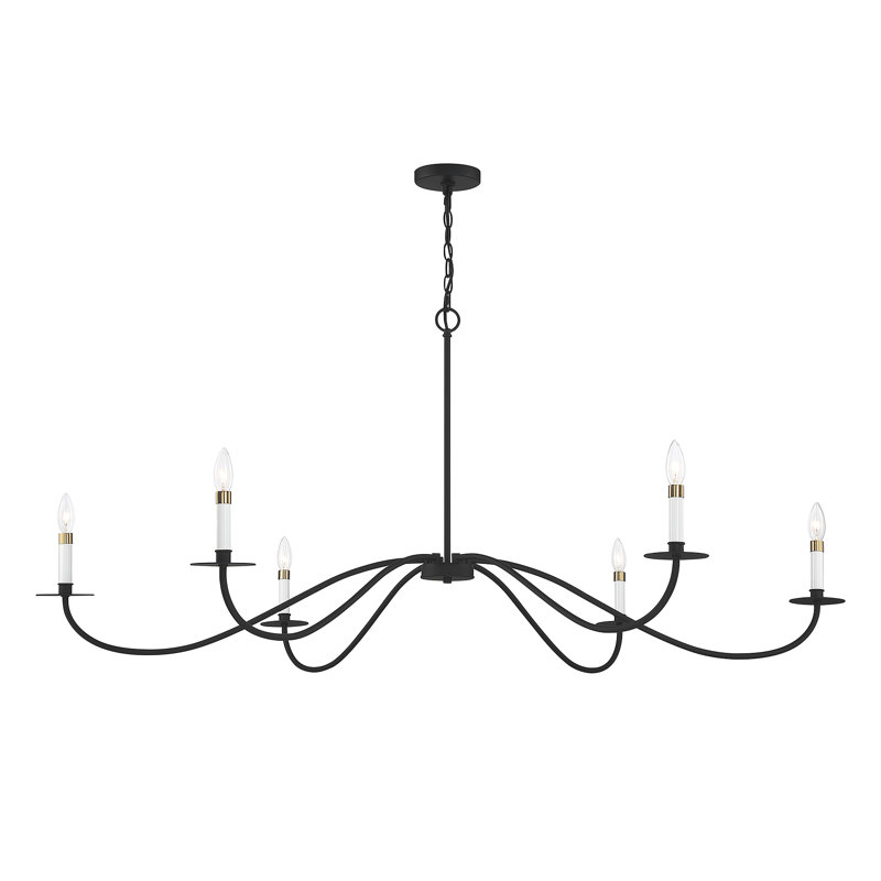 Lustre classique à 6 lumières de style bougie Aliaa