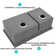 Double Bowl(60/40) Undermount Sink- 33"X19" Double Bowl Kitchen Sink 16 Gauge With Two 10" Deep Basin