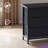 70 Inch TV Stand with Drawers and Outlet, Long Entertainment Center for 65 75 80 Inch TV, Fabric Dresser Media Console with LED Light-1187125270