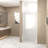 Pivot Shower Door, Chrome Aluminum Frame, Half Frame ,1/4"(6Mm) Tempered Glass Explosion Proof Film-121059794