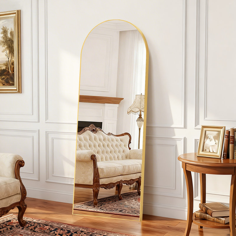 Miroir pleine longueur arqué, Doré, 56 po x 21 po