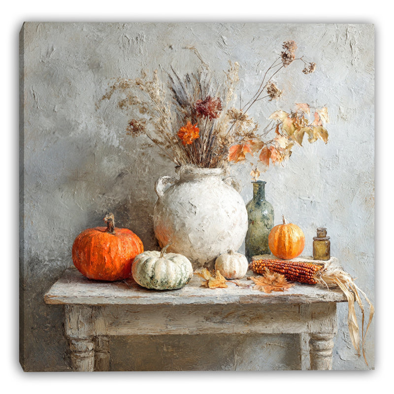 «Rustic Harvest Still Life», art mural sur toile tendue