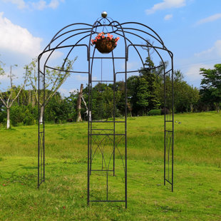 79'' W x 79'' D Metal Arbor in Black