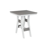 Berlin Gardens Harbor Regular Top With White Base Square Bar Table