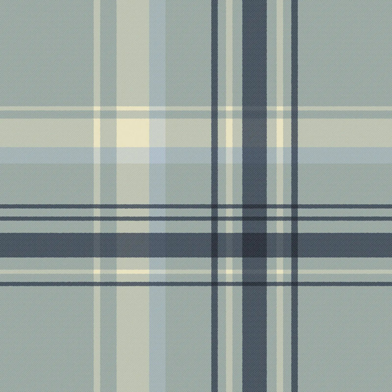 Ashcroft Tartan Large, Pale Mineral Blue, Faux Grasscloth