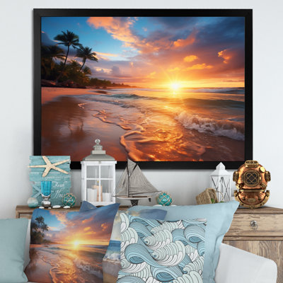 Beach Photo Sunset Serenade XIII - Nautical & Beach Wall Art Living Room
