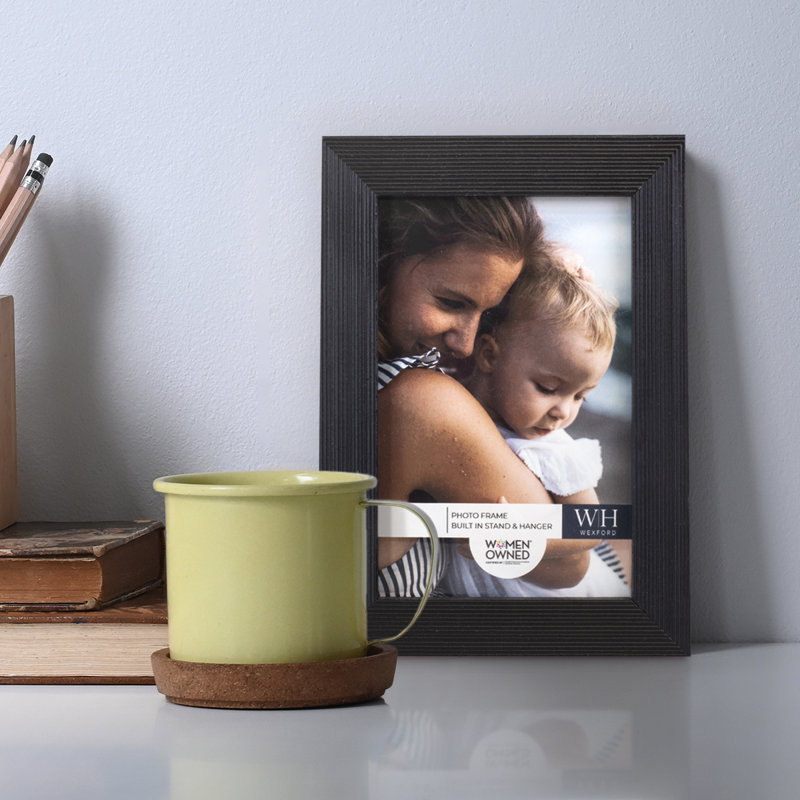 Cadre photo simple en bois, Ébène, 4 po x 6 po