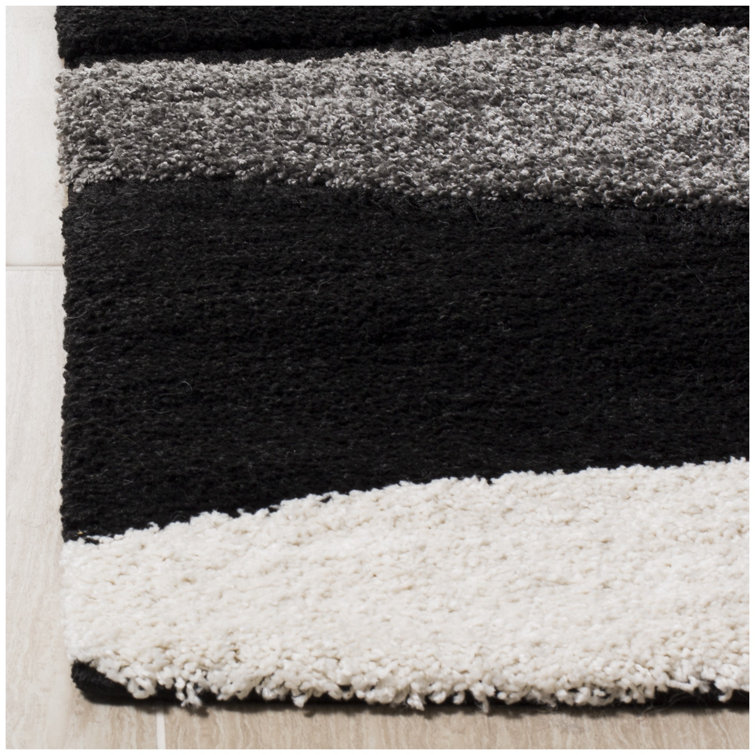 Ashal Abstract Gray/Black Area Rug