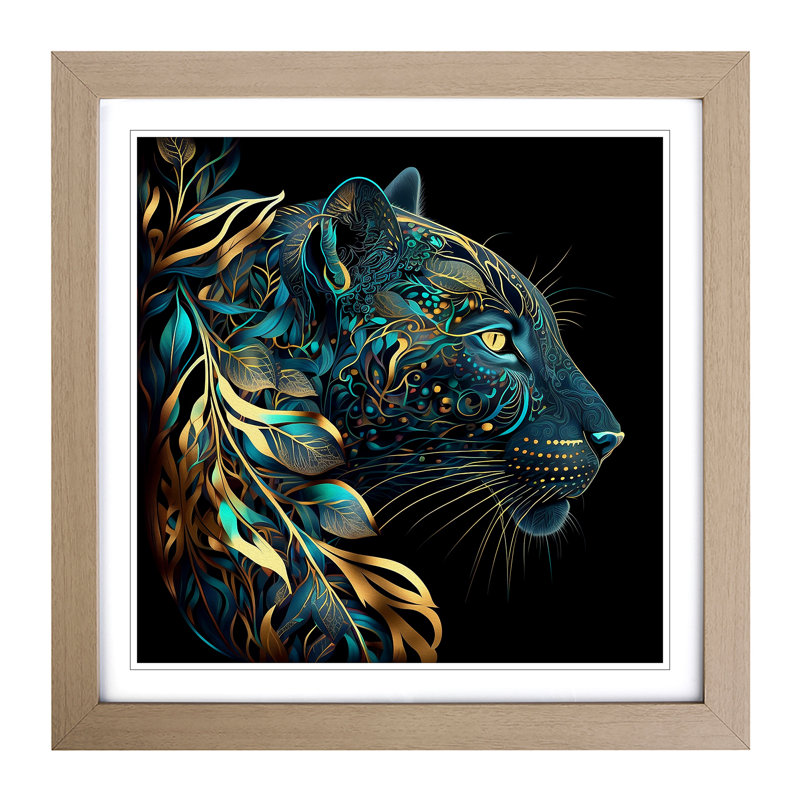 Panther - Framed Print, Oak