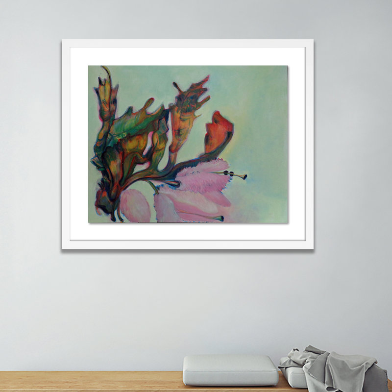Untitled Floral II Painting by Amy Bautz, White, 20" H x 24" W x 1.5" D